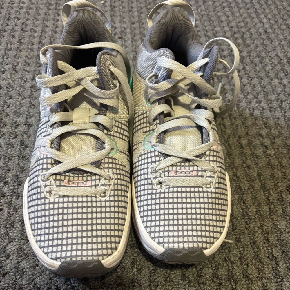 Nike Kids Gray and White Sneakers